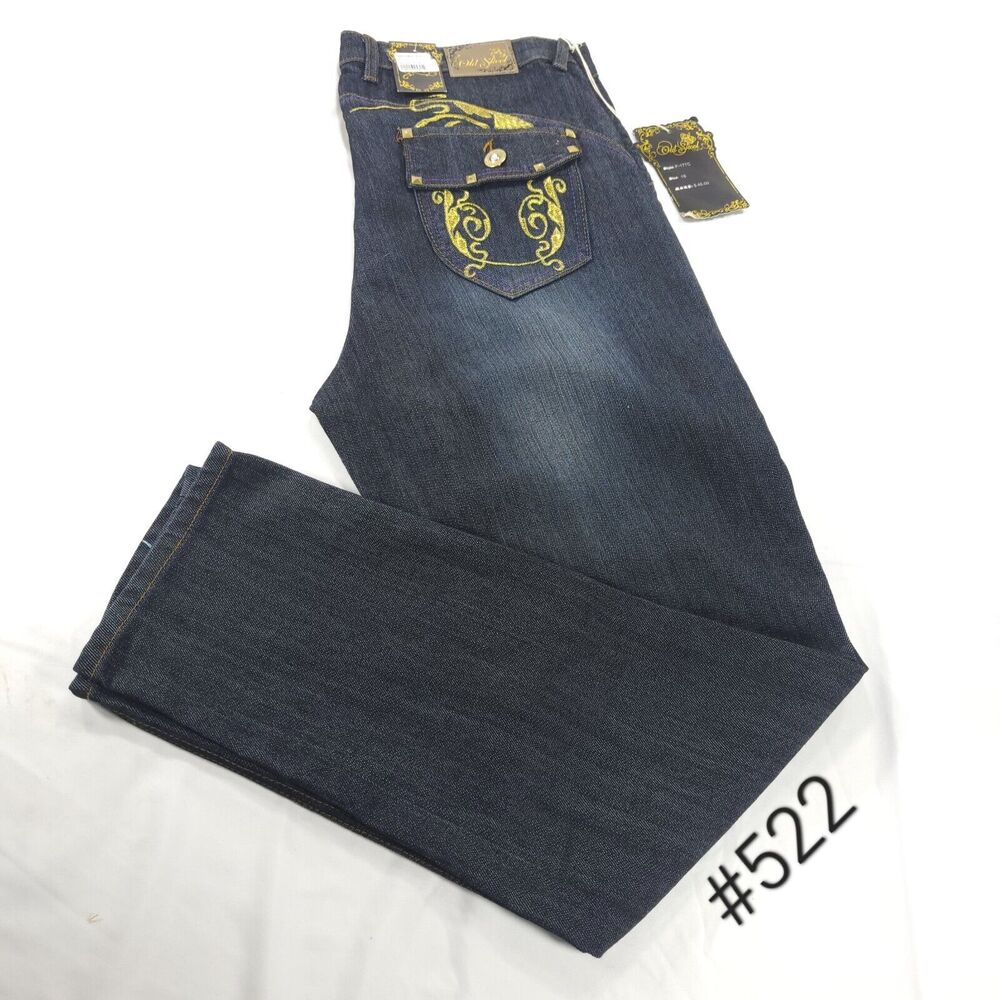 Old Skool Original Casual Button Zip Denim Medium Wash Jeans Womens Size 16 Blue